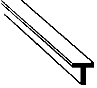 Styrene Structural Shapes - Tees -- 3/64 x 10" Long pkg(10)