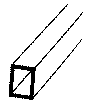 Styrene Tubing - Rectangular -- 1/4 x 3/16 x 15" pkg(5)