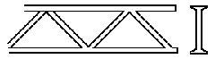 Styrene - Open Web Trusses - Warren Style 2 pkg(2) -- 1/8 x 6"  .3 x 15.2cm