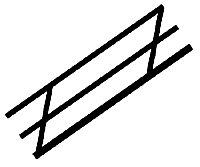 Styrene - Stair Rails pkg(2) -- 3-5/8" Long