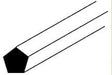 Styrene Pentagon Rod -- Each .050  1.27mm Diameter x 10"  25.4cm Long pkg(10)