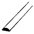 Styrene Half-Round Rods -- .040 O.D. x 10" Long pkg(10)