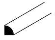 Styrene Quarter-Round Rods -- .030 O.D. x 10" Long pkg(10)