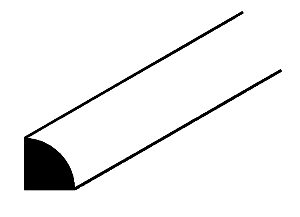 Styrene Quarter-Round Rods -- .030 O.D. x 10" Long pkg(10)