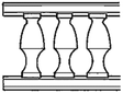 Balcony Railings pkg(2) -- 6-1/2"  16.5cm