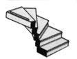 Custom Staircase -- 19/64 x 1-9/16 x 2-3/8" Right Turn