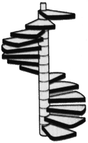 Custom Staircase -- 19/64 x 1-35/64 x 4-11/64" Spiral