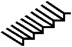 Styrene - Steps/Louvers -- 17-Degree Incline, 3-7/8 x 2-1/8"  9.8 x 5.4cm