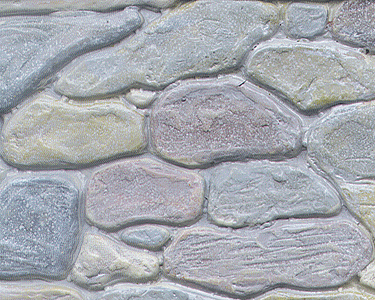 Patterned Sheets - Stone - Field Stone - .020 x 7 x 24" -- .750" Beige Stones