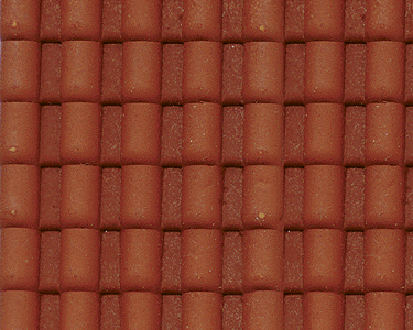 Patterned Sheets - Roofing - Spanish Tile - .020 x 7 x 12" pkg(2) -- .250" Red Tiles
