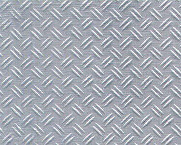 Patterned Sheets - Safety Tread - Double Diamond Plate - .020 x 7 x 12" pkg -- White - .187" Spacing