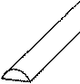Acrylic Rod-Half Round -- 1/2 x 17-1/2"