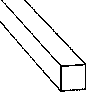 Acrylic Rod - Square - 17-1/2"  44.5cm Long -- 1/8"  .3cm pkg(10)