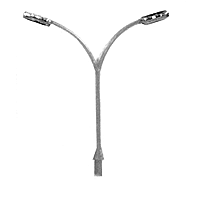 1980s Double-Boulevard Street Lights -- Non-Operating pkg(4)