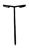 Double Arm Boulevard Light -- 3 1/4" High