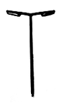 Double Arm Boulevard Light -- 3 1/4" High