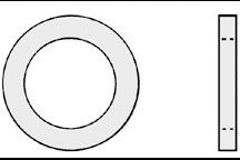 ABS Ring -- 2-9/16" O.D. x 2" I.D.