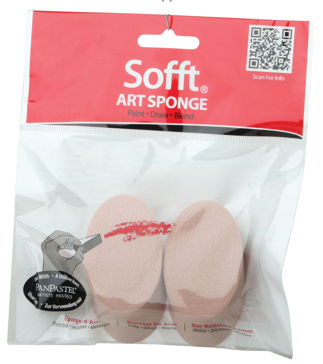 Panpastel Sofft Art Sponges -- Angle Slice - Round pkg(2)
