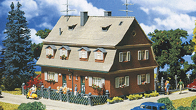 Two-Family House -- 5-13/16 x 5-5/8 x 4-13/32"  14.5 x 14 x 11cm