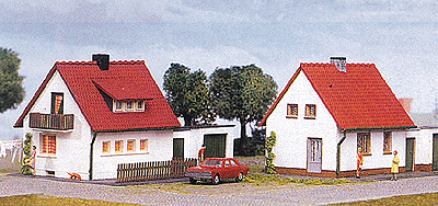 2-Family House/Garages -- 3-15/16 x 2-1/4" 10 x 5.7cm
