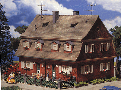 Two-Family House -- 5-13/16 x 5-5/8 x 4-13/32"  14.5 x 14 x 11cm