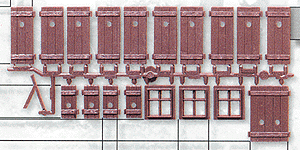 Assorted Shutters -- (brown)