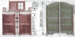 Arched Top Wooden Doors - Roundhouse/Engine Shed Type