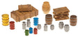 Cargo Set - Kit -- 4 Beer & 3 Wood Casks; 4 Milk Cans, 2 Crates, 5 Pallets, 3 Oil Drums
