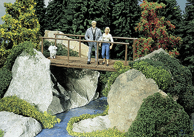 Small Timber Bridges pkg(2) -- 10 x 3-13/64 x 2-13/32" 25 x 8 x 6cm & 7-13/64 x 2-13/16 x 2" 18 x 7 x 5.5