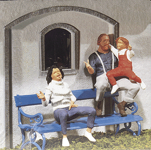 Pedestrians -- Father w/2 Children