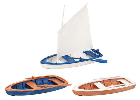 2 Rowboats and Sailboat