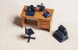 Desk with Accessories -- With Phone, Desk Lamp, Typrwriter and Chair