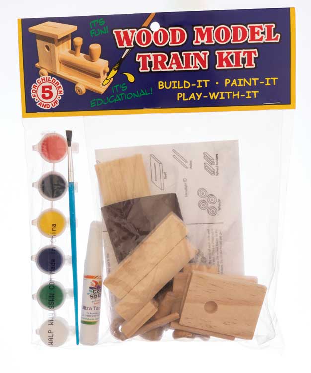 Wood Model Train -- Unpainted Wood Train