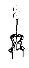 Harp-Type Switch Stand - Kit -- Denver, South Park & Pacific (Brass)