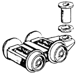 Lead Trucks Kit -- Mantua Booster w/26" Wheels