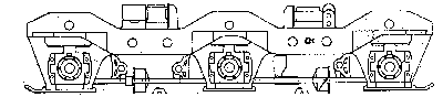 6-Wheel Truck Sideframes -- EMD 1st Generation Flexicoil (brass)