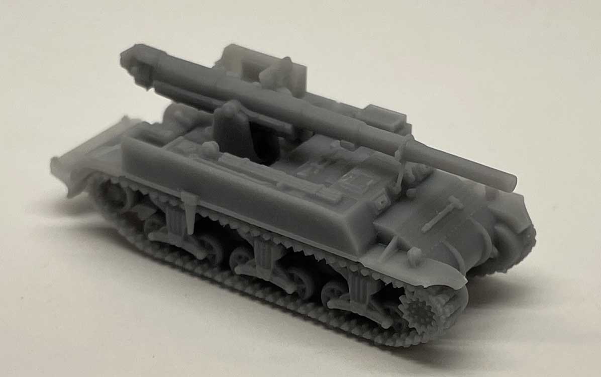 M12 Gun Motor Carriage - 3-D Printed Kit -- With Open Steps-1