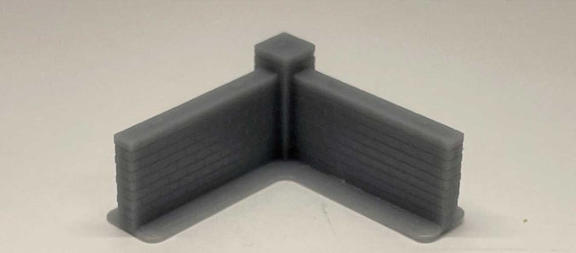 90 Degree Wall Corner - 3D Printed Kit -- Scale 11' Long, 7' Tall, Unpainted