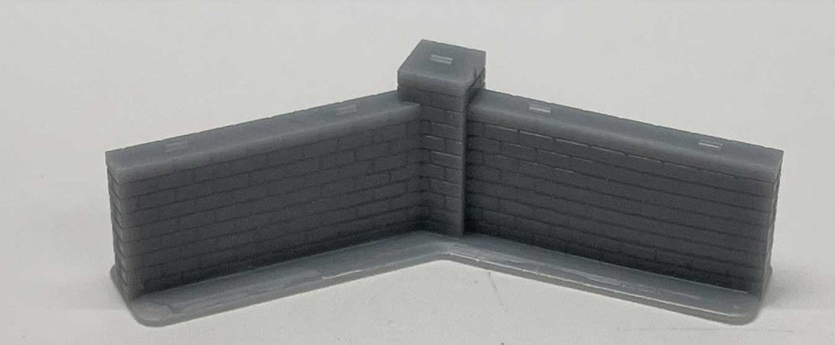 135 Degree Wall Corner - 3D Printed Kit -- Scale 12' Long, 7' Tall, Unpainted