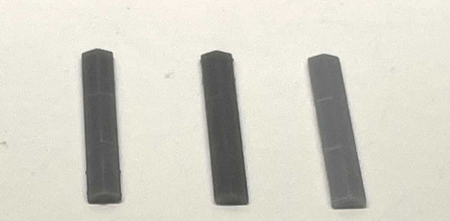 Angled Capstones for Straight Walls - 3D Printed Kit -- Unpainted, pkg(20)