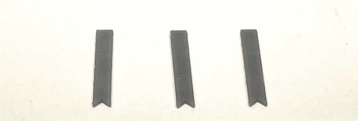 Flat Capstones for 135 Degree Corner Walls - 3D Printed Kit -- Unpainted, pkg(4)