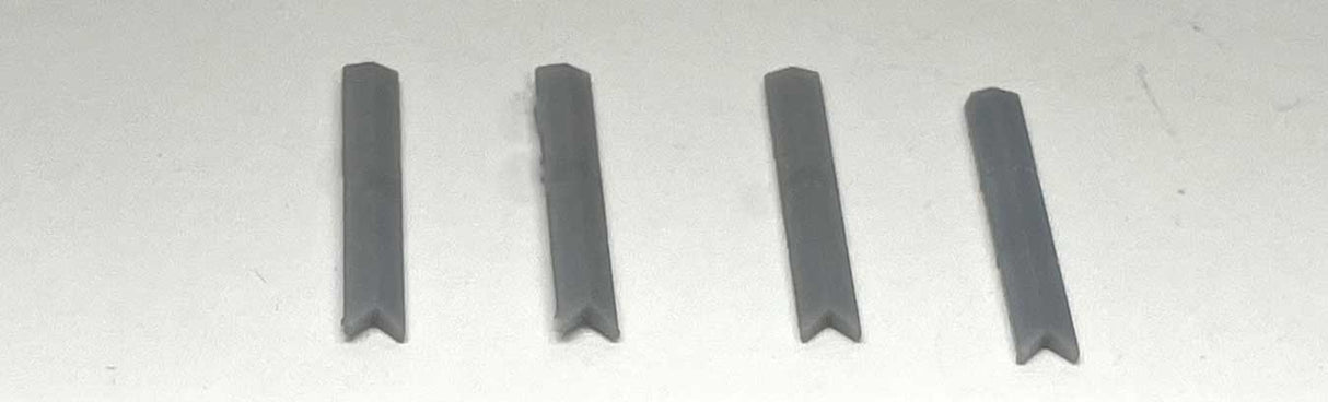 Angled Capstones for 135 Degree Corner Walls - 3D Printed Kit -- Unpainted, pkg(4)