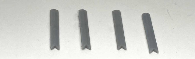Angled Capstones for 135 Degree Corner Walls - 3D Printed Kit -- Unpainted, pkg(4)
