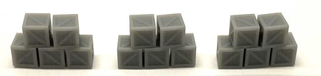 Stack of 5 3' Crates - 3-D Printed Kit -- Type 1 pkg(3)
