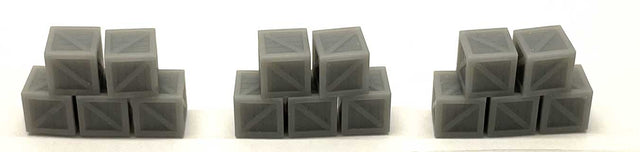 Stack of 5 3' Crates - 3-D Printed Kit -- Type 1 pkg(3)