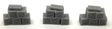 Stack of 5 3' Crates - 3-D Printed Kit -- Type 2 pkg(3)