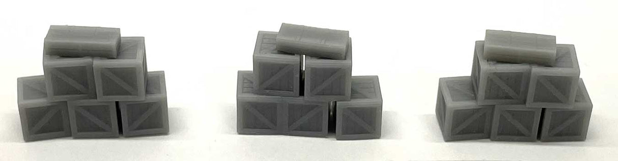 Stack of 5 3' Crates - 3-D Printed Kit -- Type 2 pkg(3)