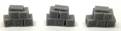 Stack of 5 3' Crates - 3-D Printed Kit -- Type 2 pkg(3)