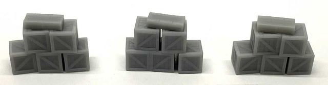Stack of 5 3' Crates - 3-D Printed Kit -- Type 2 pkg(3)