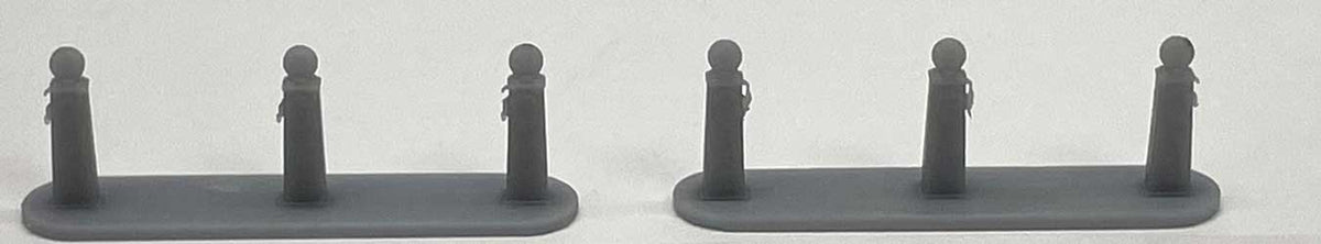 1930s - 1940s Gas Pump Islands - Kit -- Unpainted Cast Resin pkg(2)